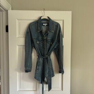 Ann Taylor Denim Belted Jacket